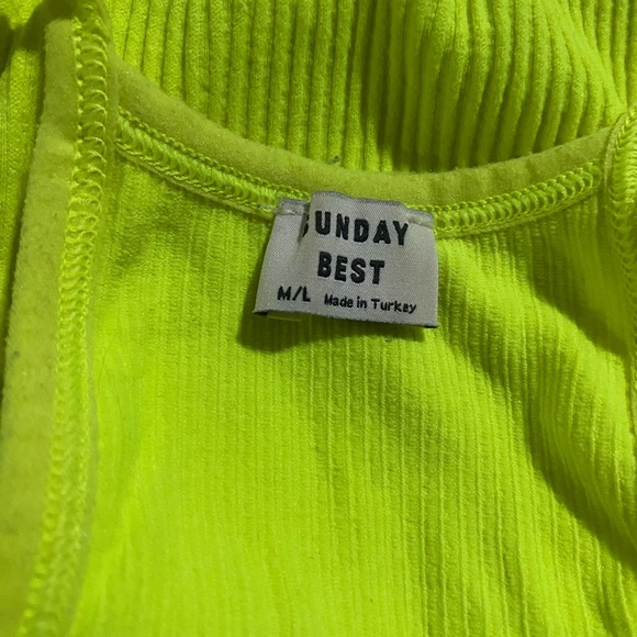 Sunday Best Ribbed Neon Racer Top - Picture 3 of 3